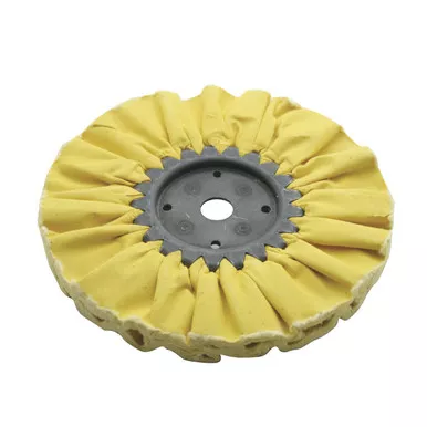6" Yellow Treated Airway Buff - 5/8" & 1/2" Arbor