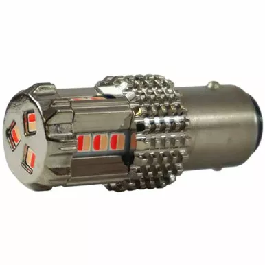 Red/Dark Green 1157 LED Bulb 15 Diode Aluminum Chrome Watermelon
