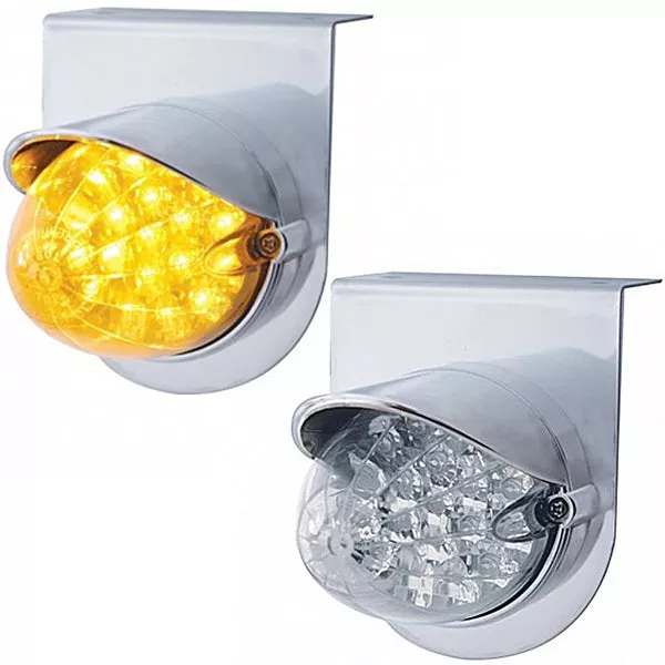 stainless-steel-light-bracket-w-19-led-reflector-light-visor-amber-leds-amber-or Stainless Steel Light Bracket w/ 19 LED Reflector Light & Visor – Amber LEDs (Amber or Clear Lens)