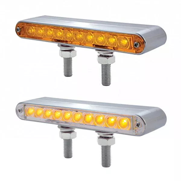United Pacific – 20 LED 6-1/2″ Double Face Light Bar – Amber LEDs (Amber or Clear Lens)